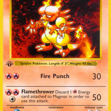 Magmar (36/102) (Shadowless) [Base Set 1st Edition]