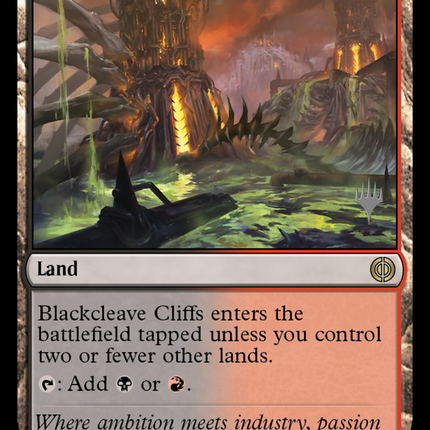 Blackcleave Cliffs (Promo Pack) [Phyrexia: All Will Be One Promos]