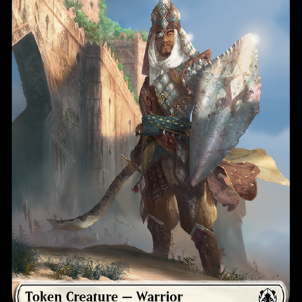 Warrior // Elspeth, Sun's Champion Emblem Double-Sided Token [March of the Machine Commander Tokens]