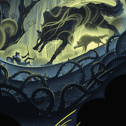 Unnatural Growth Art Card (Gold-Stamped Signature) [Wilds of Eldraine Art Series]