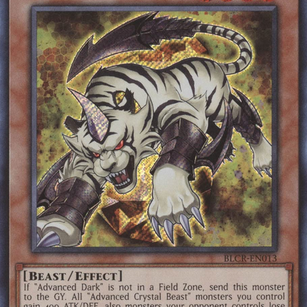Advanced Crystal Beast Topaz Tiger [BLCR-EN013] Secret Rare