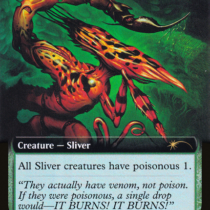 Virulent Sliver (Extended Art) (Step-and-Compleat Foil) [Secret Lair Drop Promos]
