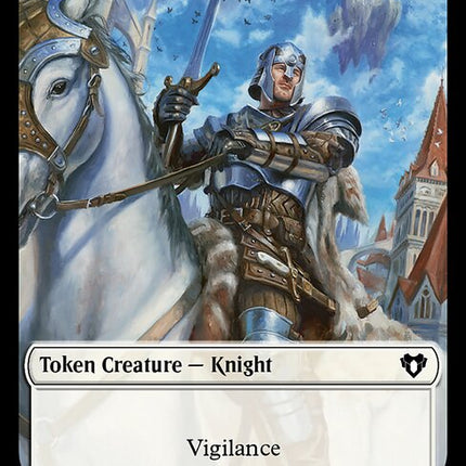 Treasure // Knight Double-Sided Token [Commander Masters Tokens]