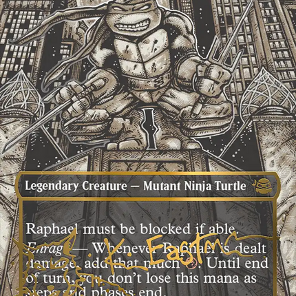 Raphael, Ninja Destroyer (Borderless) (Gold-Stamped Signature) [Teenage Mutant Ninja Turtles]