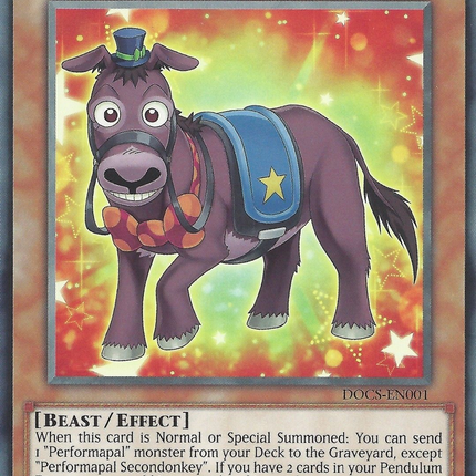 Performapal Secondonkey [DOCS-EN001] Rare