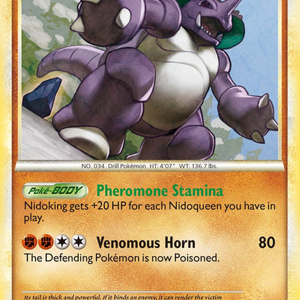 Nidoking (6/102) (Cracked Ice Holo) (Theme Deck Exclusive) [HeartGold & SoulSilver: Triumphant]