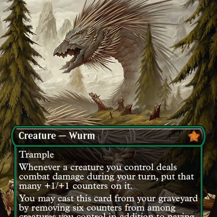 Quilled Greatwurm (Borderless) (Mana Foil) [Foundations]