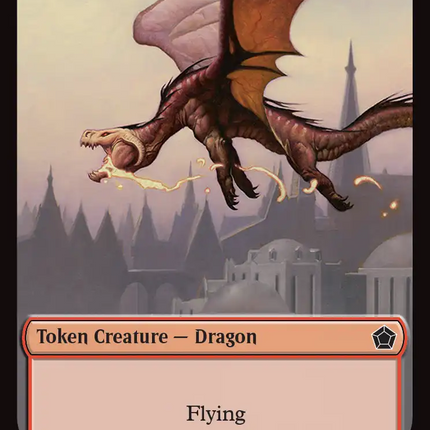 Dragon (0009) // Treasure Double-Sided Token [Foundations Commander Tokens]