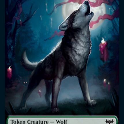 Zombie (008) // Wolf (014) Double-Sided Token [Innistrad: Crimson Vow Tokens]