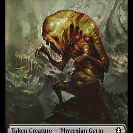 Rebel // Phyrexian Germ Double-Sided Token [Phyrexia: All Will Be One Commander Tokens]