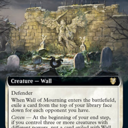 Wall of Mourning (Extended Art) [Innistrad: Midnight Hunt Commander]