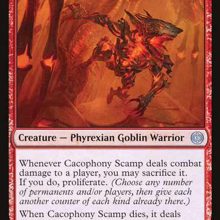 Cacophony Scamp [Phyrexia: All Will Be One]