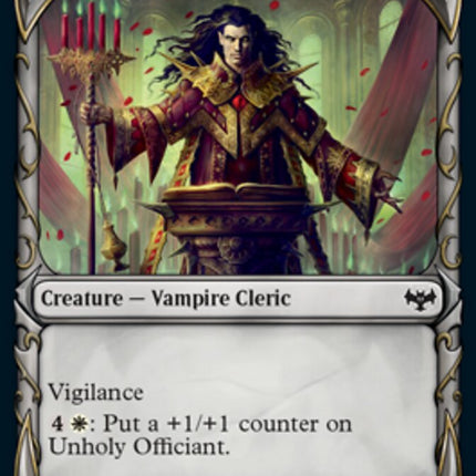 Unholy Officiant (Showcase Fang Frame) [Innistrad: Crimson Vow]