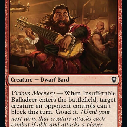Insufferable Balladeer [Commander Legends: Battle for Baldur's Gate]