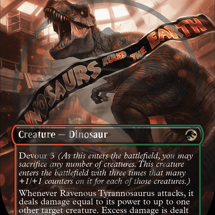 Ravenous Tyrannosaurus (Emblem) (Borderless) [Jurassic World Collection Tokens]