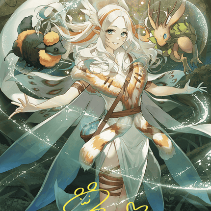 Greater Auramancy Anime Art Card (Gold-Stamped Signature) [Wilds of Eldraine Art Series]