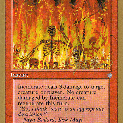Incinerate (Mark Justice) [Pro Tour Collector Set]