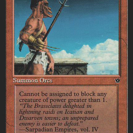 Brassclaw Orcs (Rob Alexander - Sarpadian Empires Flavor Text) [Fallen Empires]