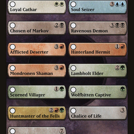 Dark Ascension Checklist [Dark Ascension Tokens]