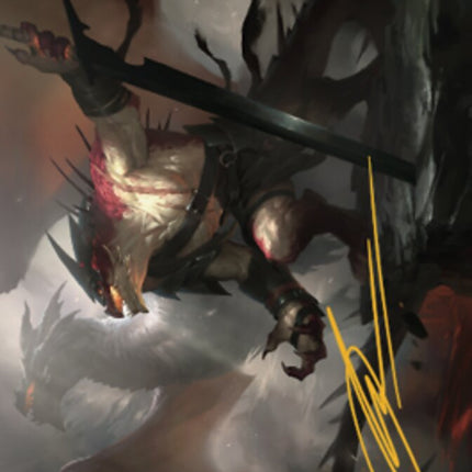 Rivaz of the Claw Art Card (Gold-Stamped Signature) [Dominaria United Art Series]