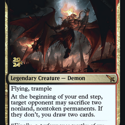 Rakdos, Patron of Chaos [Murders at Karlov Manor Prerelease Promos]
