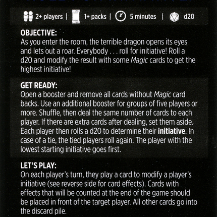 Roll for Initiative! (Magic Minigame) [Commander Legends: Battle for Baldur's Gate Minigame]