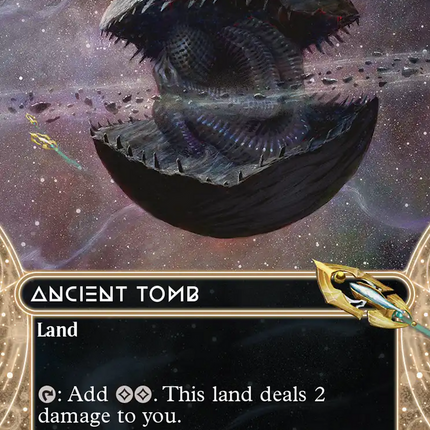 Ancient Tomb (0091) (Borderless) (Galaxy Foil) [Edge of Eternities: Stellar Sights]