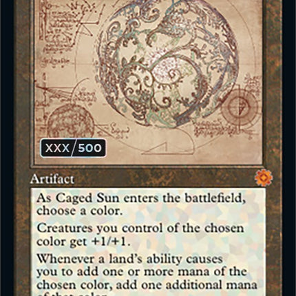 Caged Sun (Retro Schematic) (Serialized) [The Brothers' War Retro Artifacts]