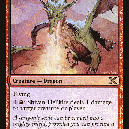 Shivan Hellkite (Premium Foil) [Tenth Edition]