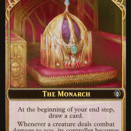 The Monarch // Golem Double-Sided Token [Phyrexia: All Will Be One Commander Tokens]