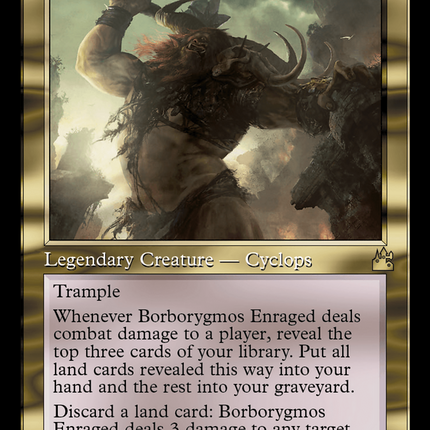 Borborygmos Enraged (Retro Frame) [Ravnica Remastered]