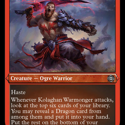 Kolaghan Warmonger (Foil Etched) [March of the Machine: The Aftermath]