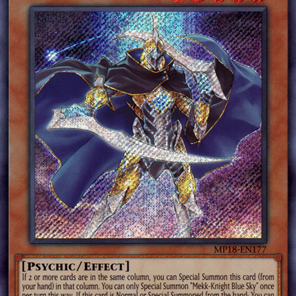 Mekk-Knight Blue Sky [MP18-EN177] Secret Rare