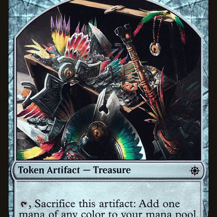 Dinosaur // Treasure Double-Sided Token [Friday Night Magic 2017]