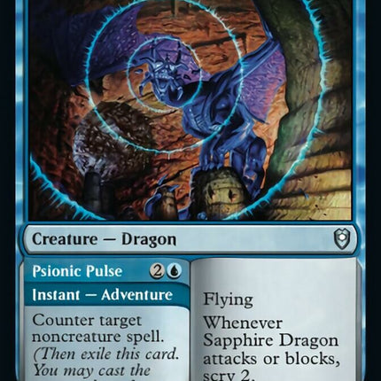Sapphire Dragon // Psionic Pulse [Commander Legends: Battle for Baldur's Gate]