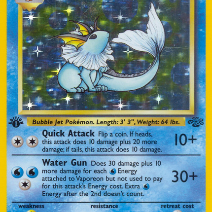 Vaporeon (12/64) [Jungle 1st Edition]