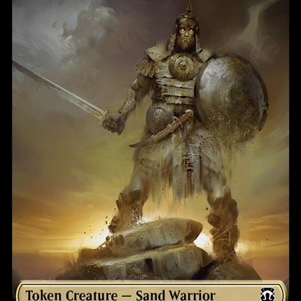 Marit Lage // Sand Warrior Double-Sided Token [Modern Horizons 3 Commander Tokens]
