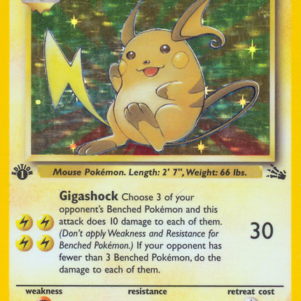 Raichu (14/62) [Fossil 1st Edition]