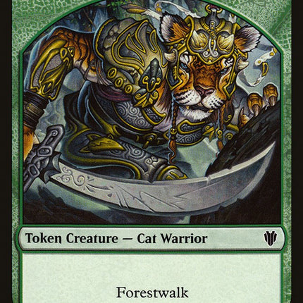 Cat Warrior (008) // Rat (003) Double-Sided Token [Commander 2017 Tokens]
