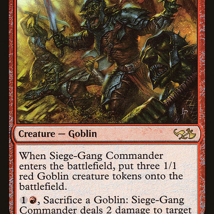 Siege-Gang Commander (Elves vs. Goblins) [Duel Decks Anthology]