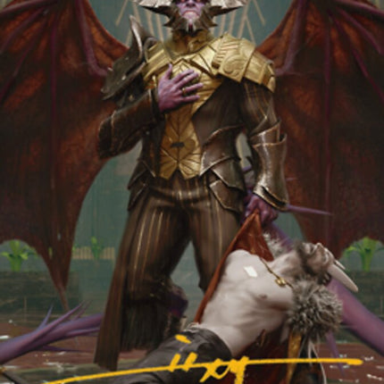 Ob Nixilis, the Adversary 1 Art Card (Gold-Stamped Signature) [Streets of New Capenna Art Series]