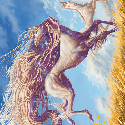 Nyxborn Unicorn Art Card (Gold-Stamped Signature) [Modern Horizons 3 Art Series]