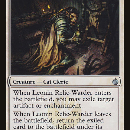 Leonin Relic-Warder [Mirrodin Besieged]