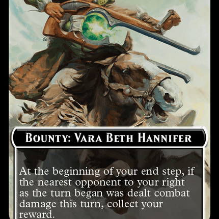 Bounty: Vara Beth Hannifer // Bounty Rules Double-Sided Token [Outlaws of Thunder Junction Commander Tokens]
