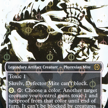Skrelv, Defector Mite (Borderless Ichor Step-and-Compleat Foil) [Phyrexia: All Will Be One]