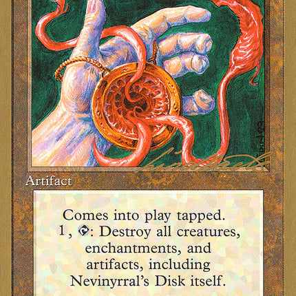Nevinyrral's Disk (Leon Lindback) (SB) [Pro Tour Collector Set]