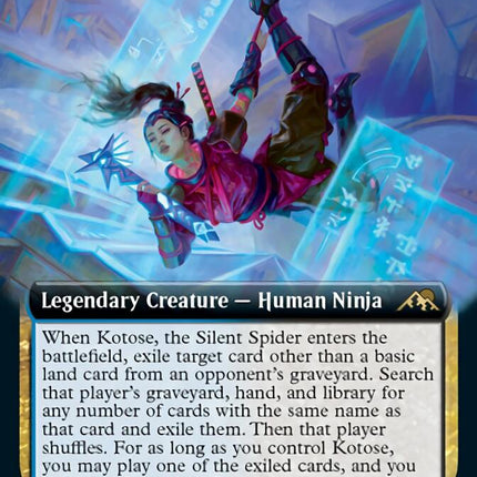 Kotose, the Silent Spider (Extended Art) [Kamigawa: Neon Dynasty]