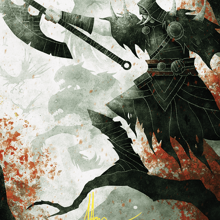 Garruk's Uprising Art Card (Gold-Stamped Signature) [Wilds of Eldraine Art Series]
