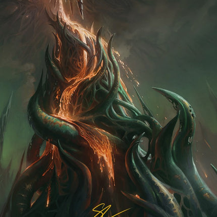 Copperline Gorge Art Card (Gold-Stamped Signature) [Phyrexia: All Will Be One Art Series]