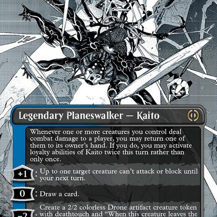 Kaito, Dancing Shadow (Borderless Manga Step-and-Compleat Foil) [Phyrexia: All Will Be One]